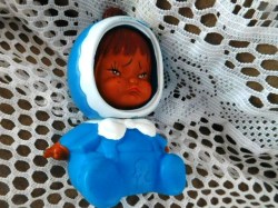 brown 3 face doll b